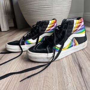 High top Old Skool Vans rainbows